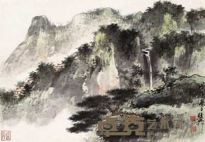 谢稚柳 1978年作 山水图 镜心 41×59cm